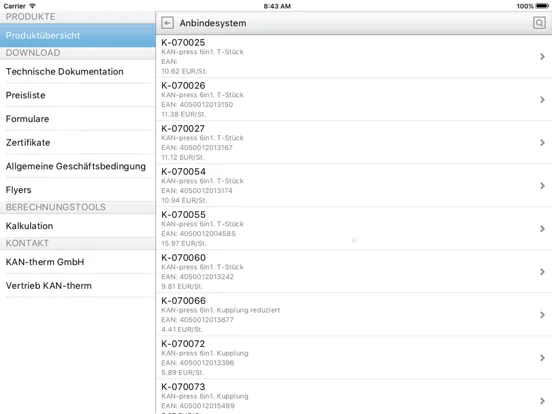 Screenshot di KAN-therm GmbH iPad 