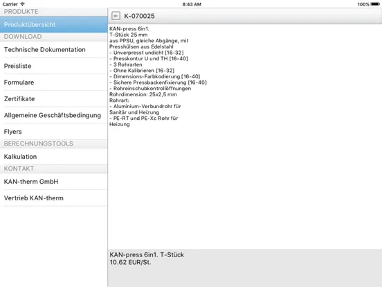 Screenshot di KAN-therm GmbH iPad 