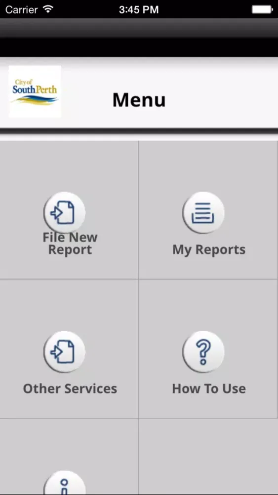 Tangkapan skrin South Perth Report It