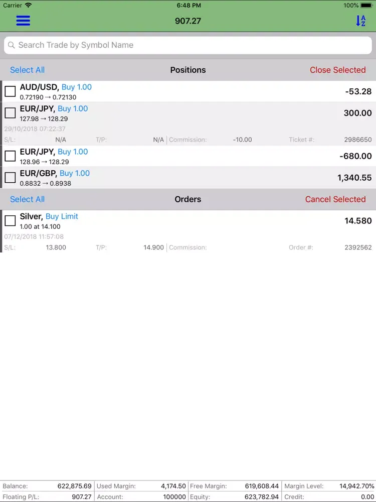 Kanak iTrader iPad  스크린샷