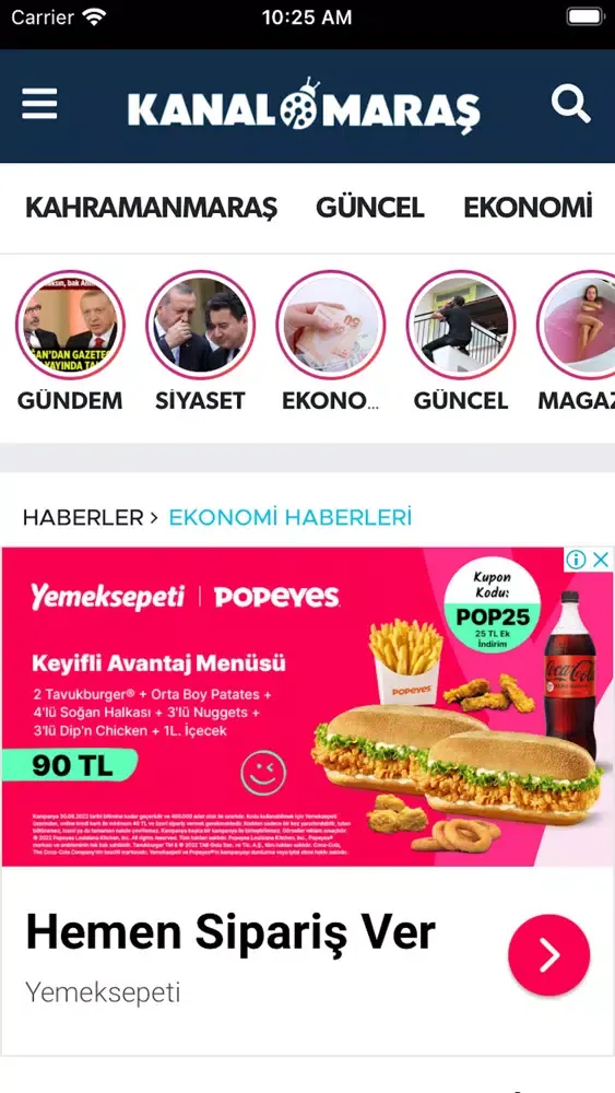 Kanal Maraş TV Haber Ekran Görüntüleri