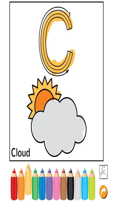 Capturas de tela do ABC Tracer Phonics Coloring Book: English Vocabulary Learning For Toddlers And Kids!