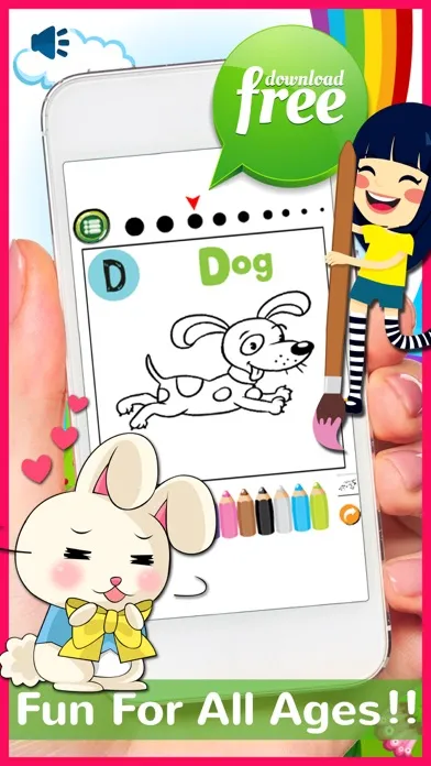 Capturas de tela do Animals ABC Coloring Book Free For Toddlers & Kids