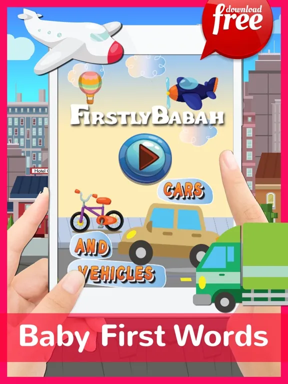 FirstlyBabah ABC Kids First Words Car And Vehicles iPad  Screenshots
