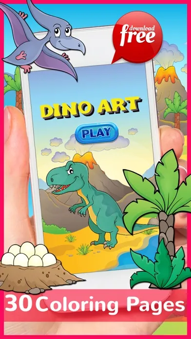 Tangkapan layar DinoArt Dinosaurs Coloring Book For Kids & Toddler