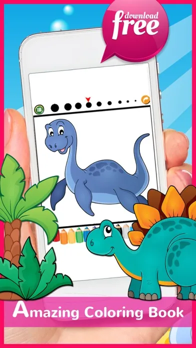 Tangkapan layar DinoArt Dinosaurs Coloring Book For Kids & Toddler