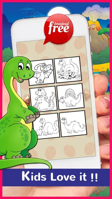 Tangkapan layar DinoArt Dinosaurs Coloring Book For Kids & Toddler