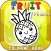 Fruits And Vegetables Phonics Coloring Book: English Vocabulary Learning Free For Toddlers & Kids!