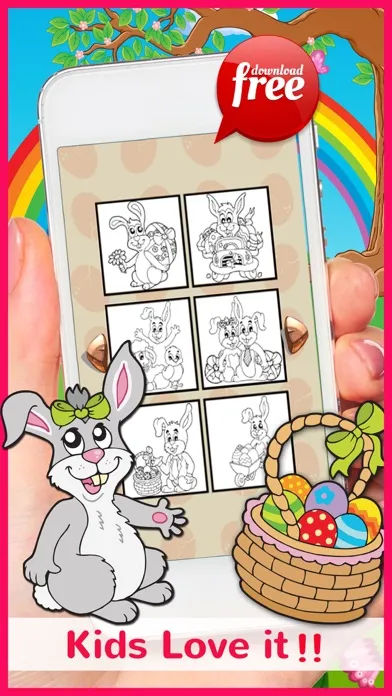 Zrzuty ekranu Happy Easter Coloring Book: Education Games Free For Kids And Toddlers!
