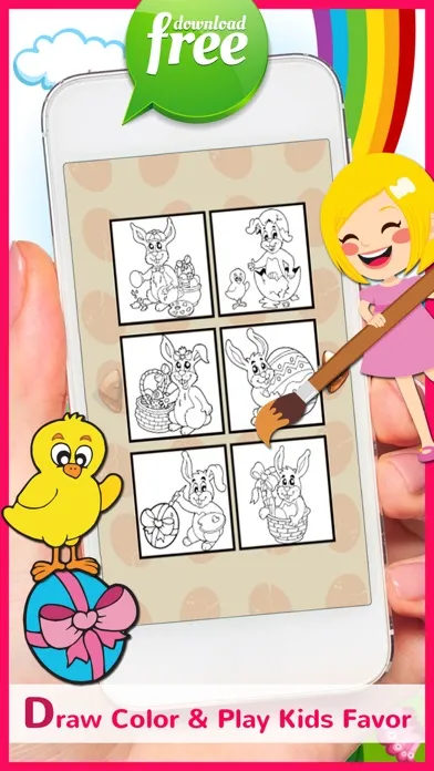Zrzuty ekranu Happy Easter Coloring Book: Education Games Free For Kids And Toddlers!