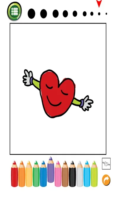 Ảnh chụp màn hình của Valentine Coloring Book : Cute & Lovely! Free For Kids And Toddlers