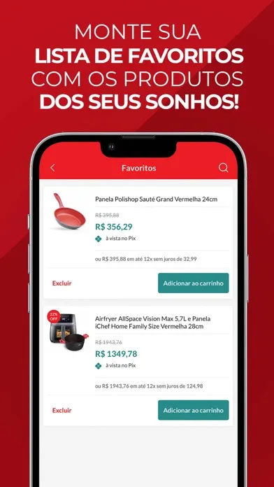 Ảnh chụp màn hình của Polishop: compras com desconto
