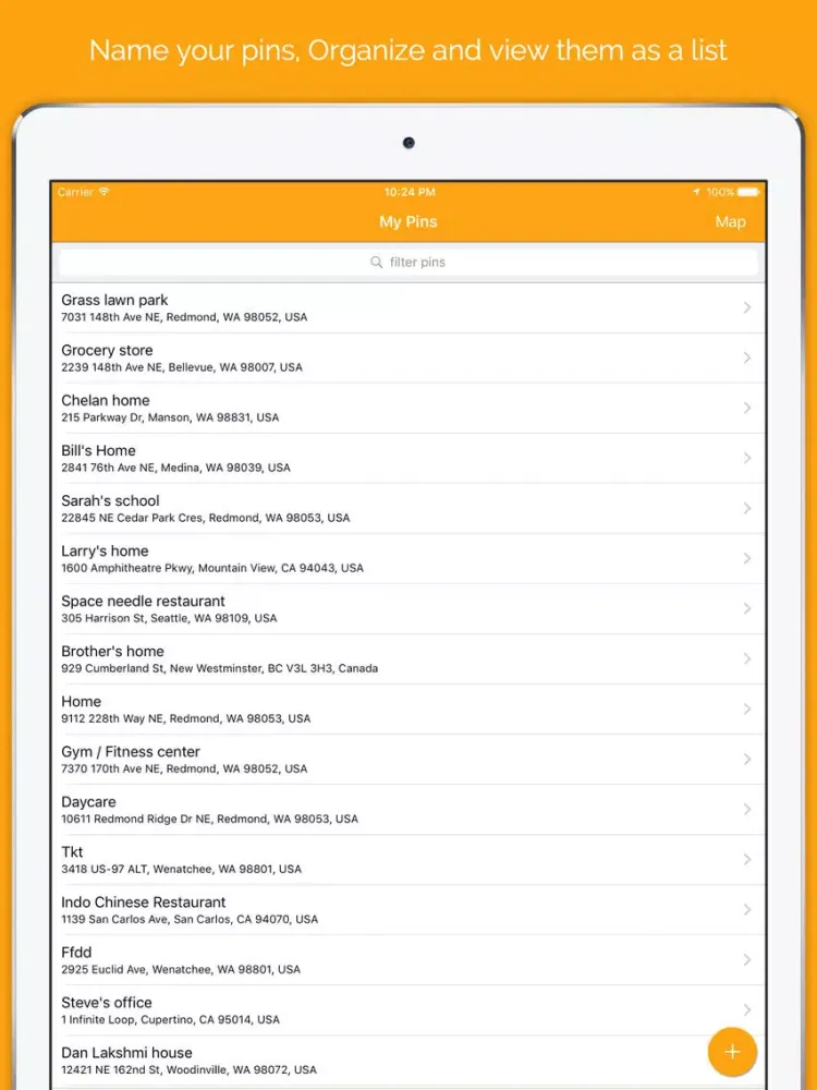 Скриншоты Pinz : Location Organizer iPad 
