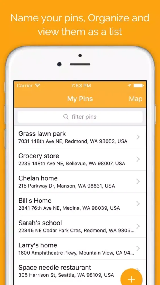 Скриншоты Pinz : Location Organizer