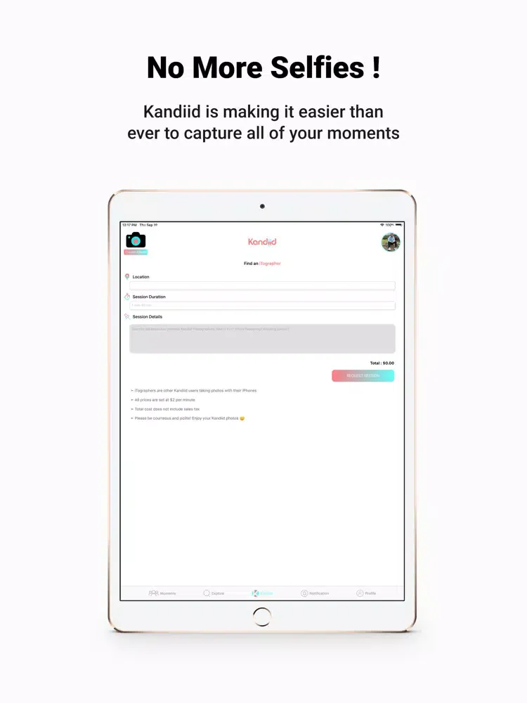 Ảnh chụp màn hình của Kandiid iPad 