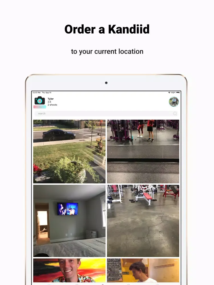 Ảnh chụp màn hình của Kandiid iPad 