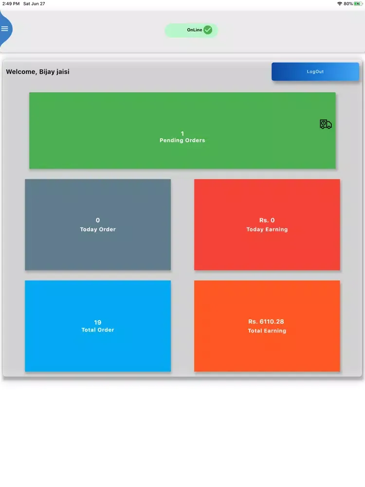 HalfWaiter Admin iPad  Screenshots