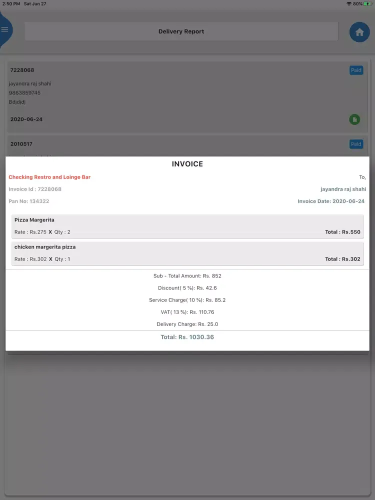 HalfWaiter Admin iPad  Screenshots