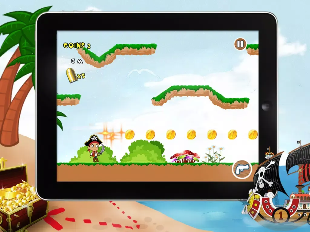صور A Tiny Pirate Jetpack Runner Adventure - A Rush Escape From The Mysterious Island - Free iPad 
