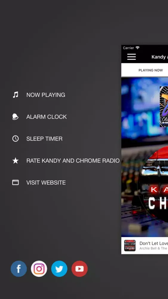Capturas de tela do Kandy and Chrome Radio