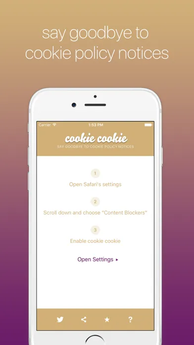 cookie cookie - say goodbye to cookie policy notices স্ক্রিনশট