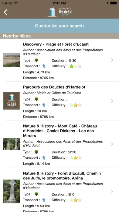Capturas de tela do Neufchâtel-Hardelot Tourism Office