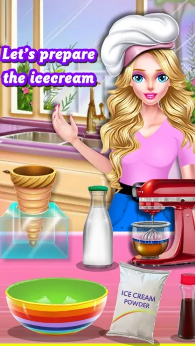 Capturas de tela do Home Made Rainbow Ice Cream