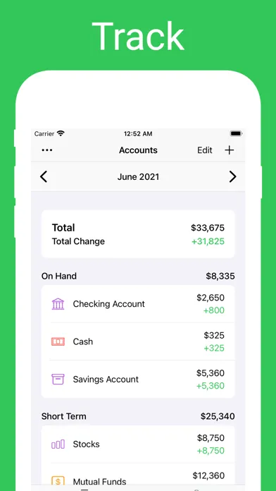 Captures d'écran de Flow: Net Worth Wealth Tracker