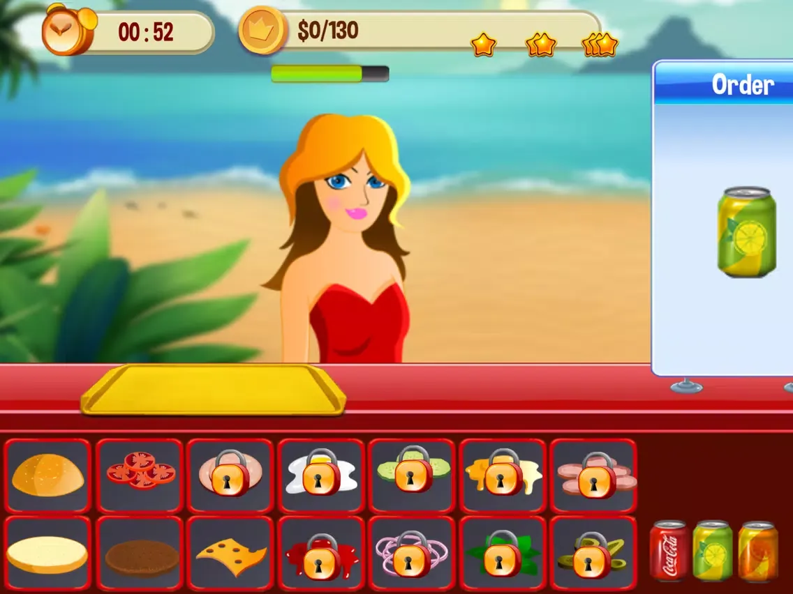 Happy Burger Shop (Fast Food) iPad  스크린샷