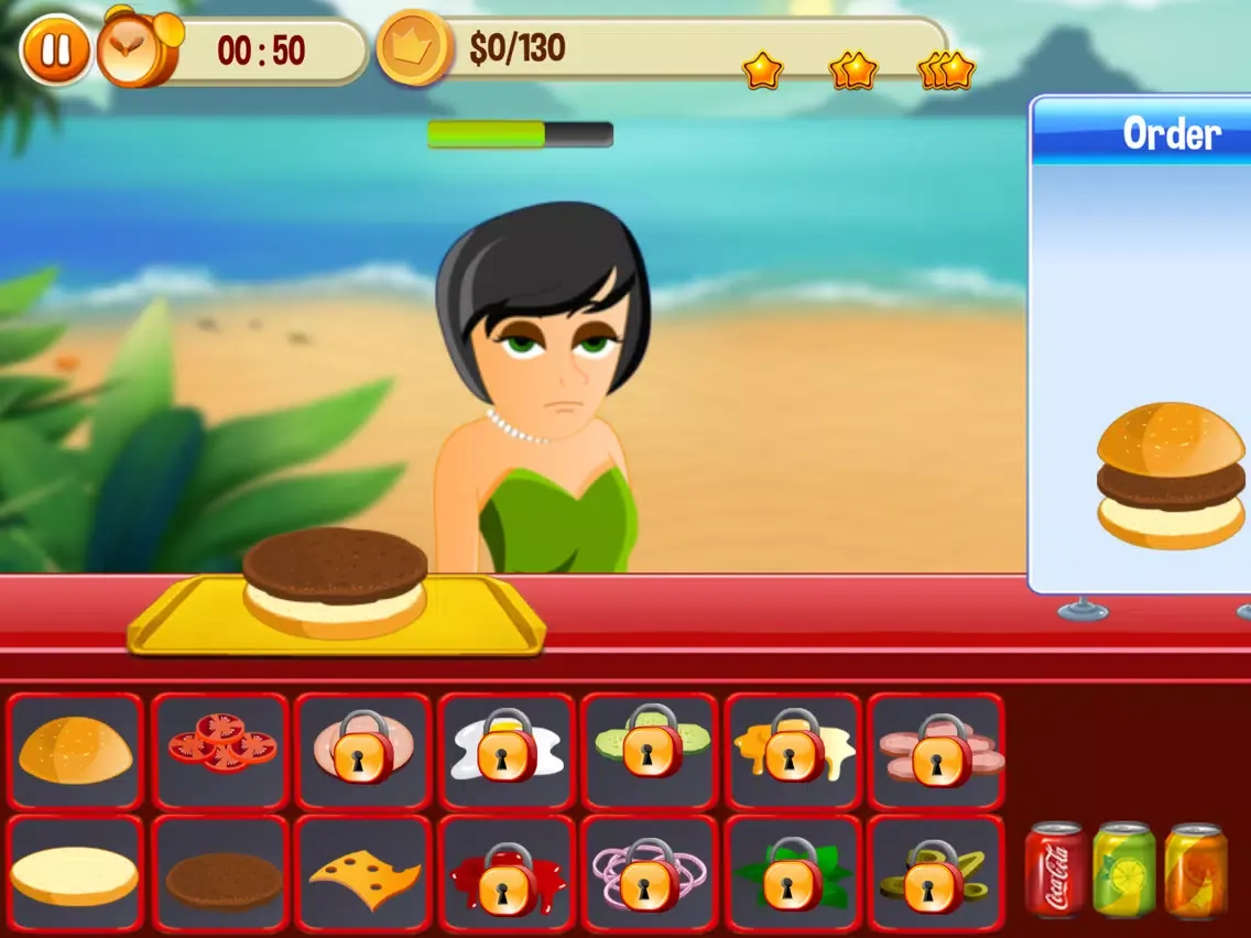 Happy Burger Shop (Fast Food) iPad  스크린샷