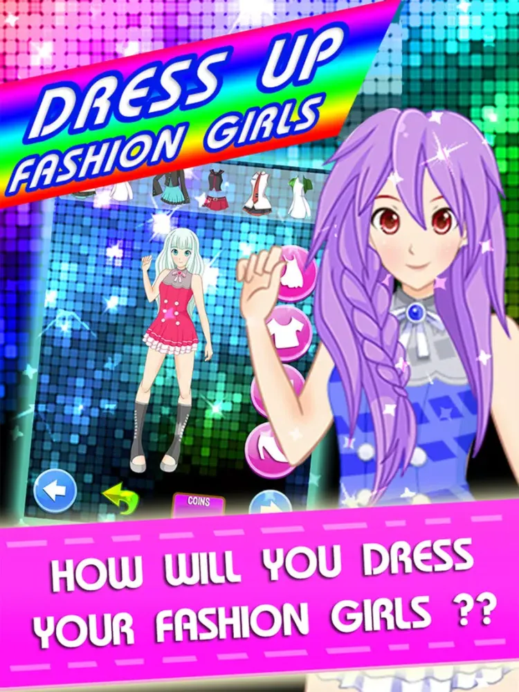 Capturas de tela do Dress-Up High Vocaloid Edition - Make-up anime hatsune miku makeover salon white toys games for girls iPad 