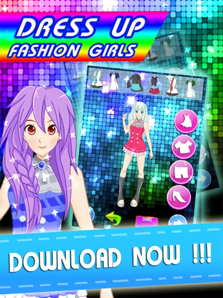 Capturas de tela do Dress-Up High Vocaloid Edition - Make-up anime hatsune miku makeover salon white toys games for girls iPad 