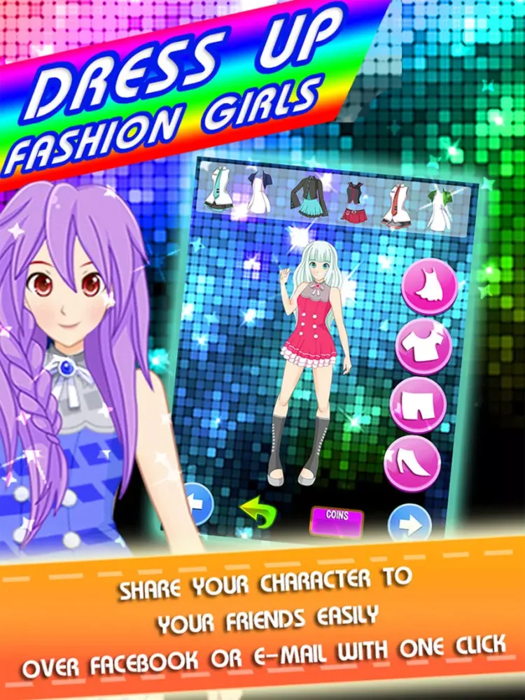 Capturas de tela do Dress-Up High Vocaloid Edition - Make-up anime hatsune miku makeover salon white toys games for girls iPad 