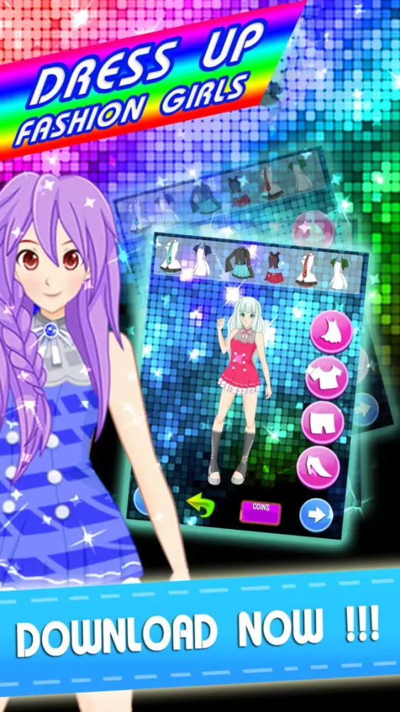 Capturas de tela do Dress-Up High Vocaloid Edition - Make-up anime hatsune miku makeover salon white toys games for girls