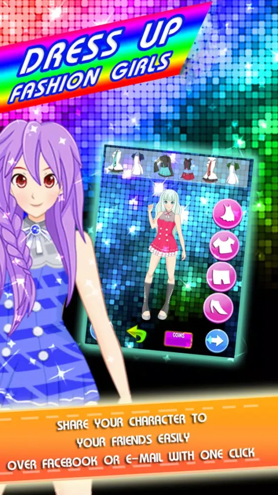 Capturas de tela do Dress-Up High Vocaloid Edition - Make-up anime hatsune miku makeover salon white toys games for girls
