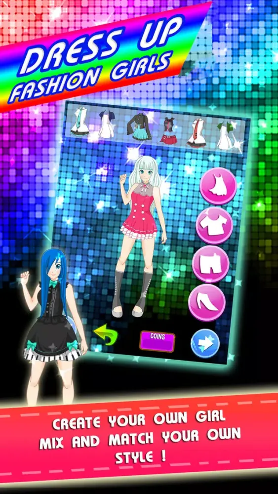 Capturas de tela do Dress-Up High Vocaloid Edition - Make-up anime hatsune miku makeover salon white toys games for girls