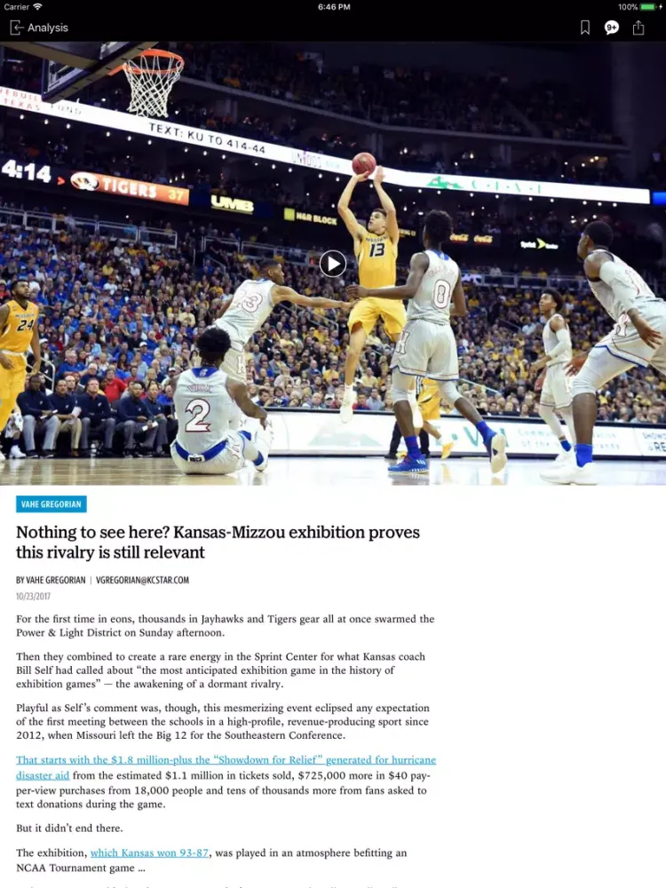 Mizzou Zone iPad  스크린샷