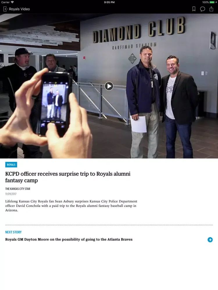 Скриншоты True Blue–Royals Baseball News iPad 