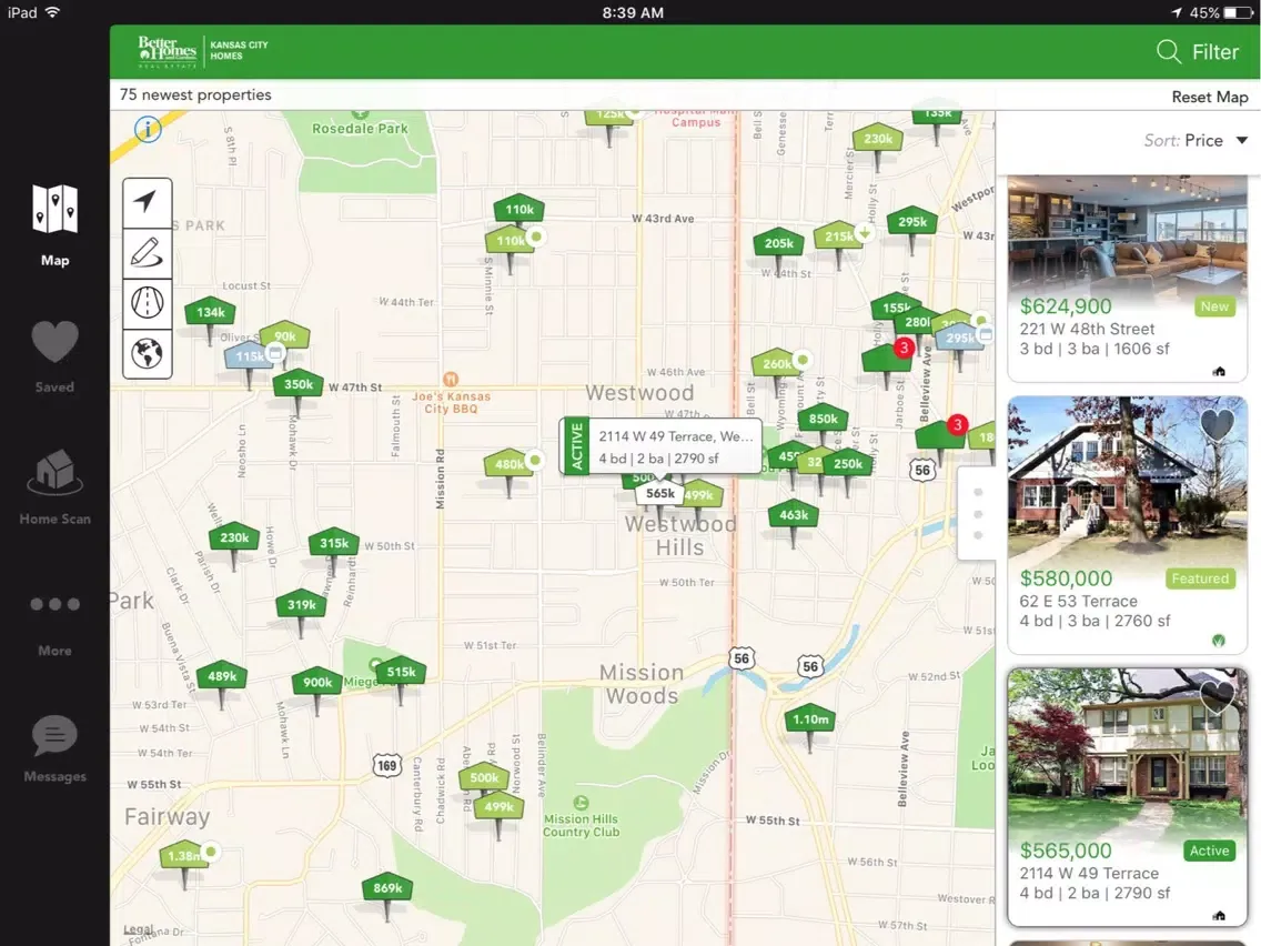 Kansas City Homes iPad  Screenshots