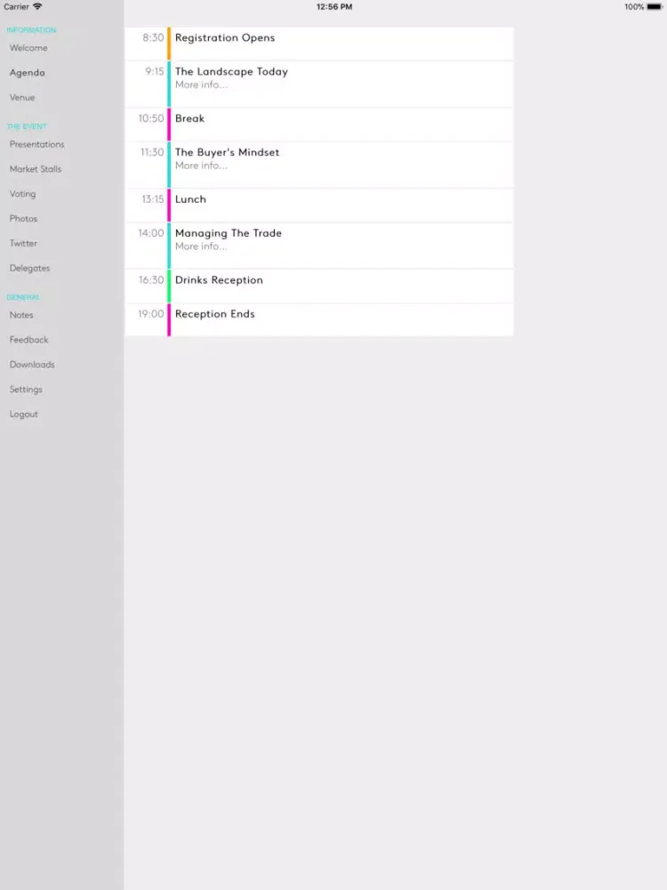 Kantar Events iPad  스크린샷