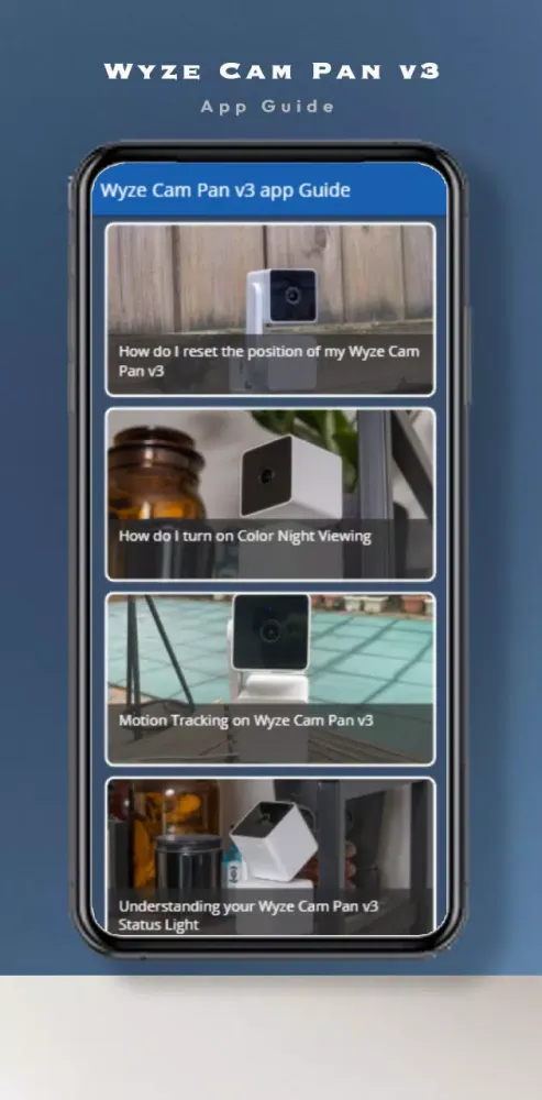Wyze Cam Pan v3 app Guide स्क्रीनशॉट