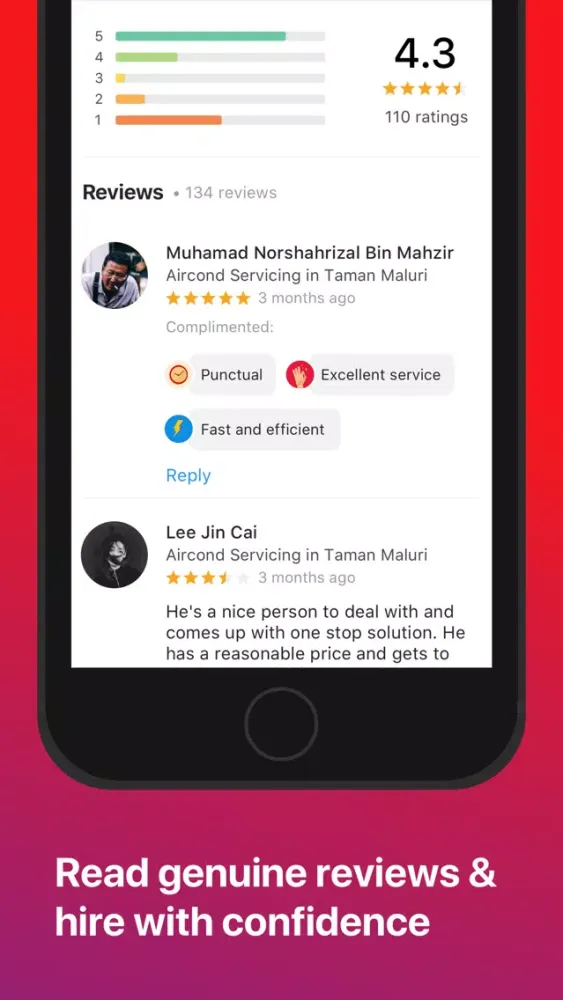 Kaodim - Hire Services سکرین شاٹس