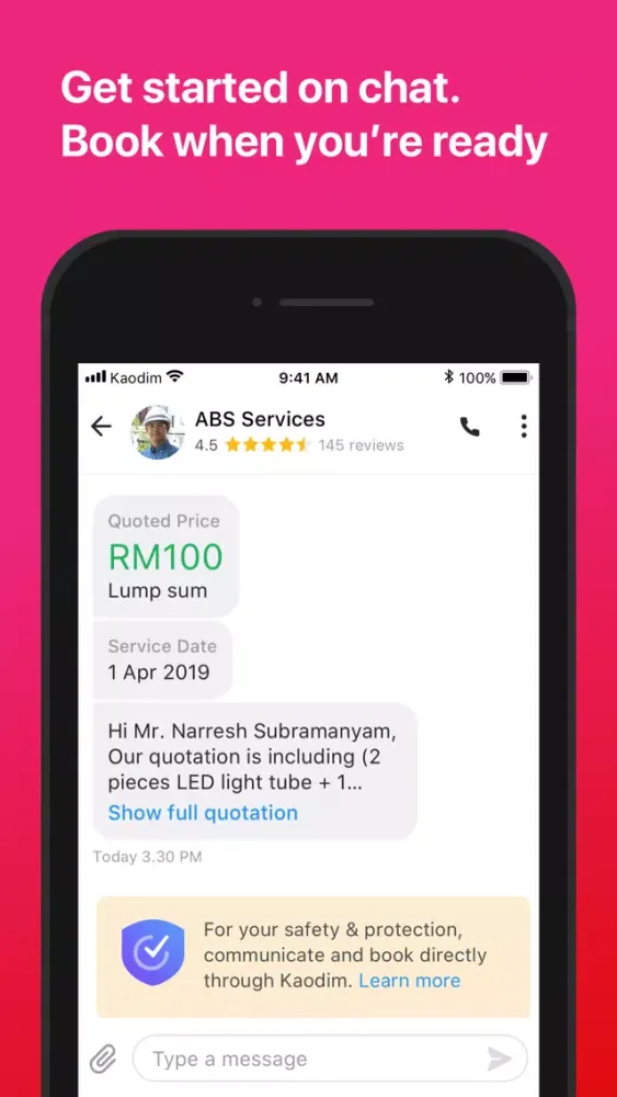 Kaodim - Hire Services سکرین شاٹس