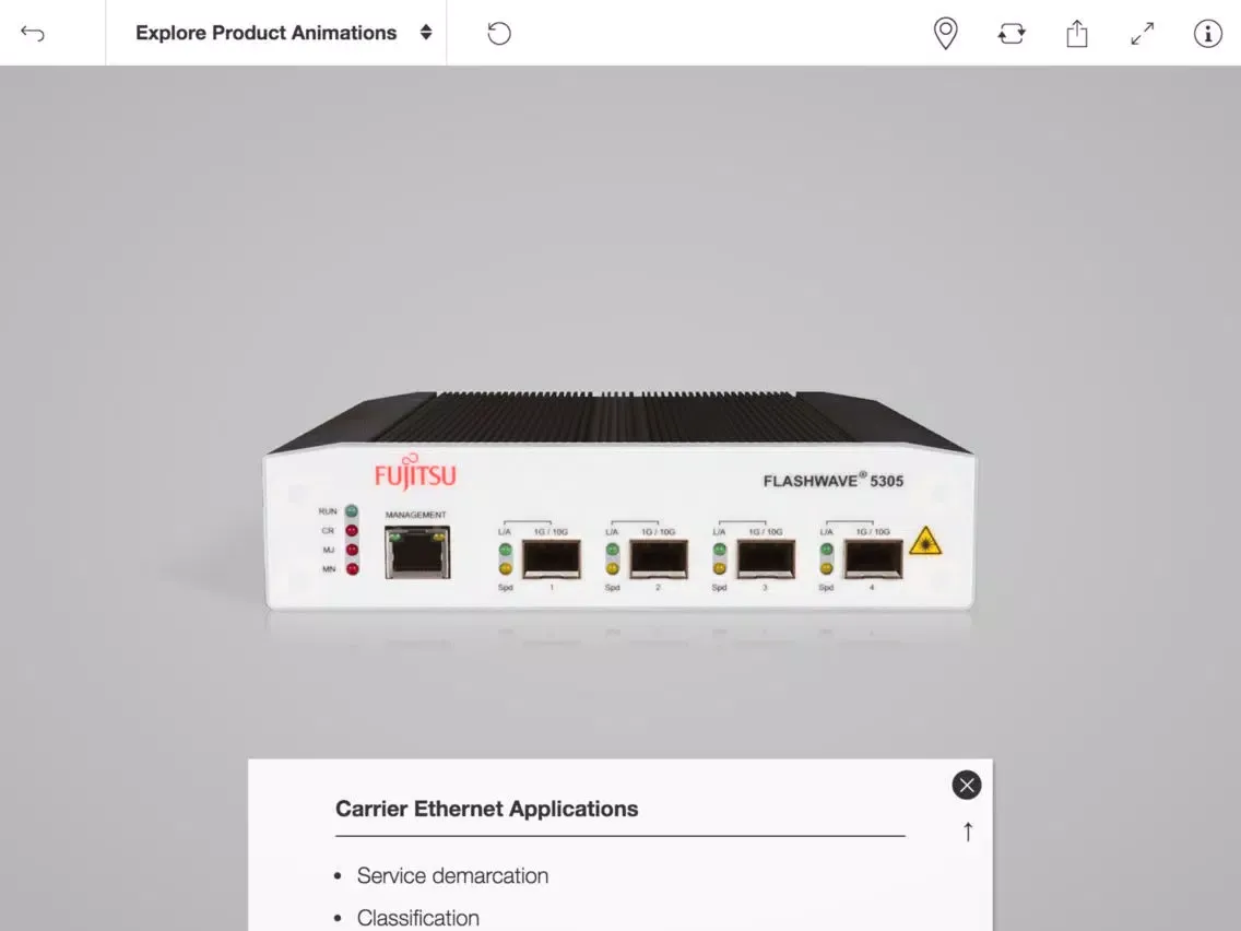 Fujitsu 3D Network Platforms iPad  स्क्रीनशॉट