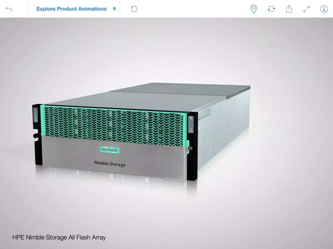Captures d'écran de HPE Nimble Storage iPad 