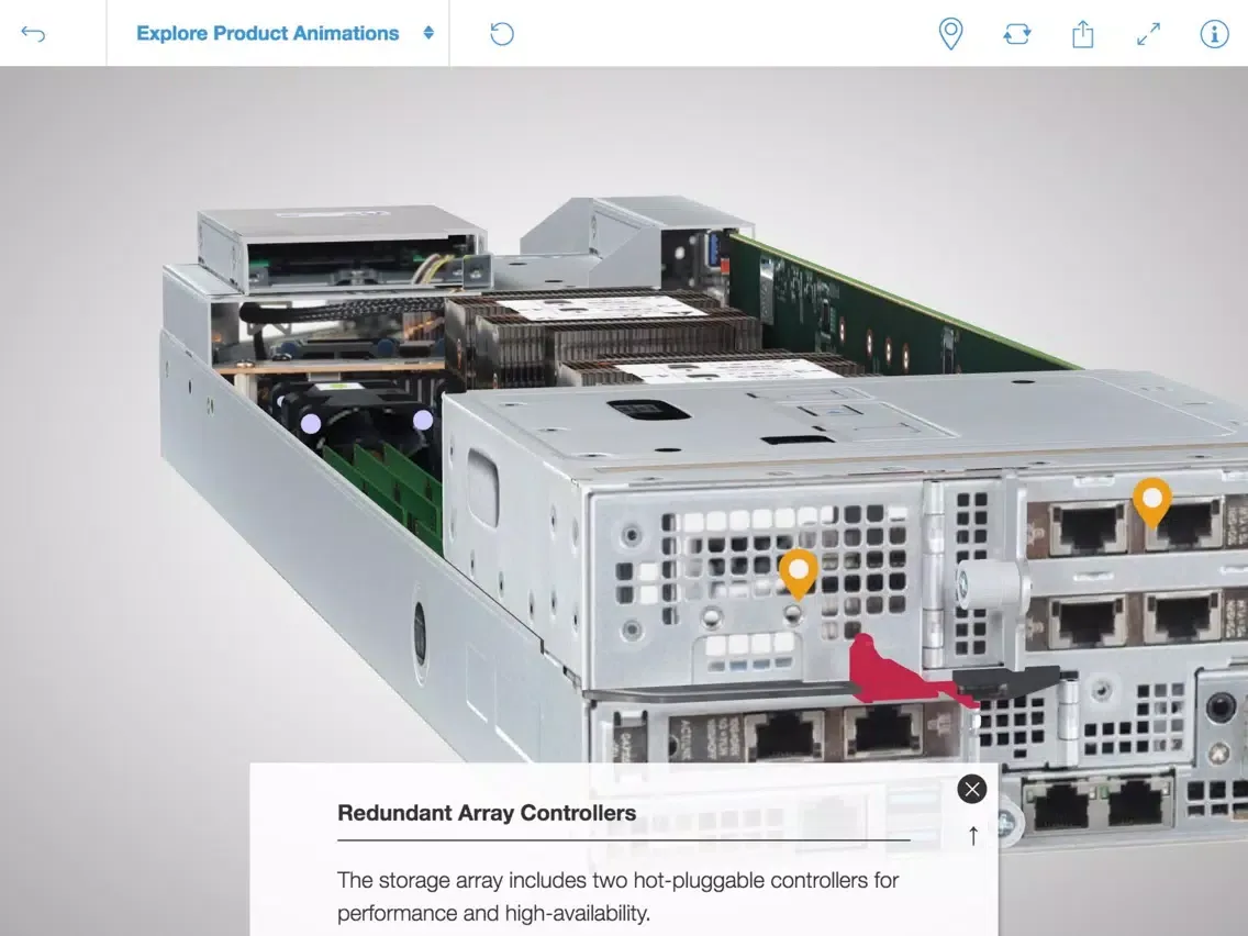 Captures d'écran de HPE Nimble Storage iPad 