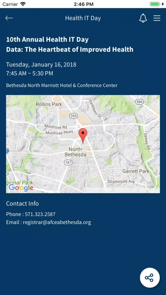 Tangkapan layar AFCEA Bethesda Events