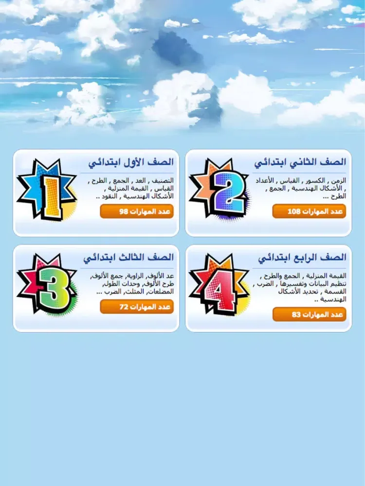 Zrzuty ekranu رياضيات المدرسة الابتدائية iPad 