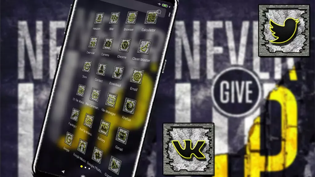 Never Give Up Theme Screenshots