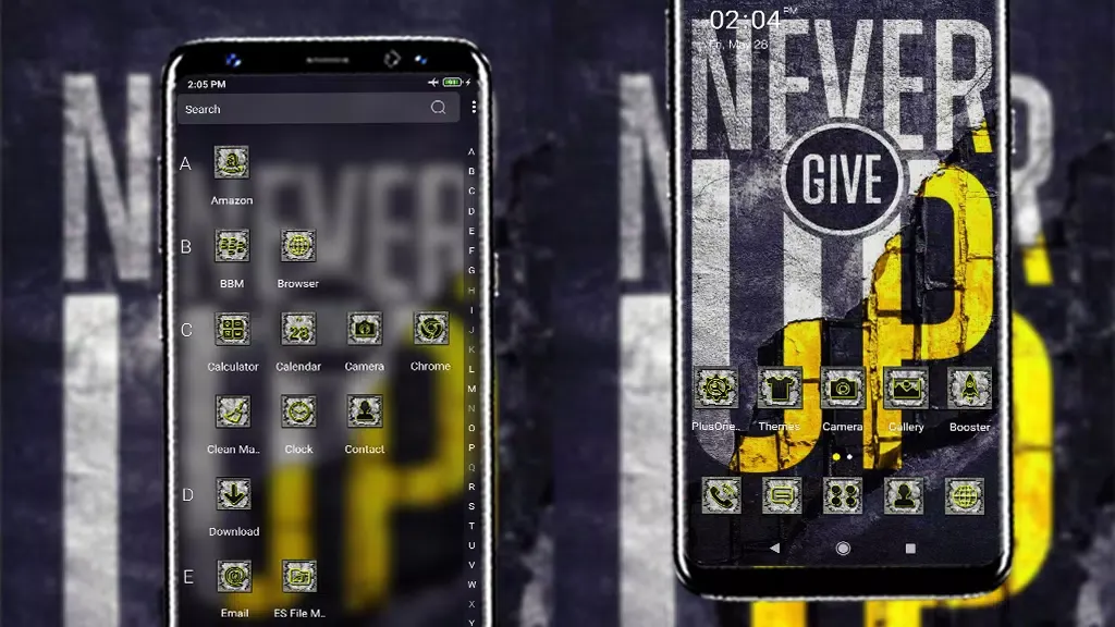 Never Give Up Theme Screenshots